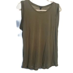 J Crew black label Sz Medium Olive Green Top